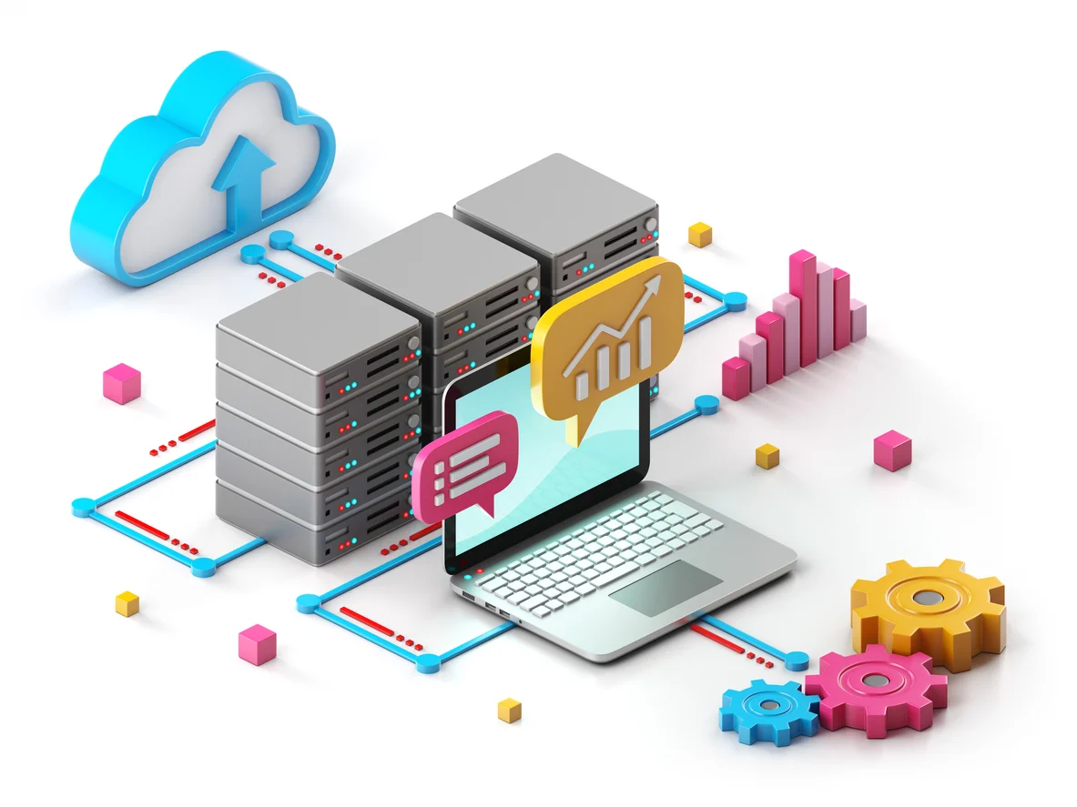 Datacenter Concept Cloud computing and data center concept illustration